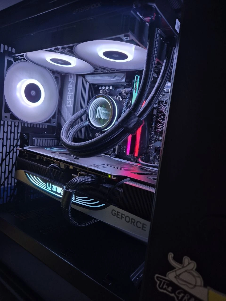 Six fan RGB gaming tower built and cable managed by DreamPC Singapore